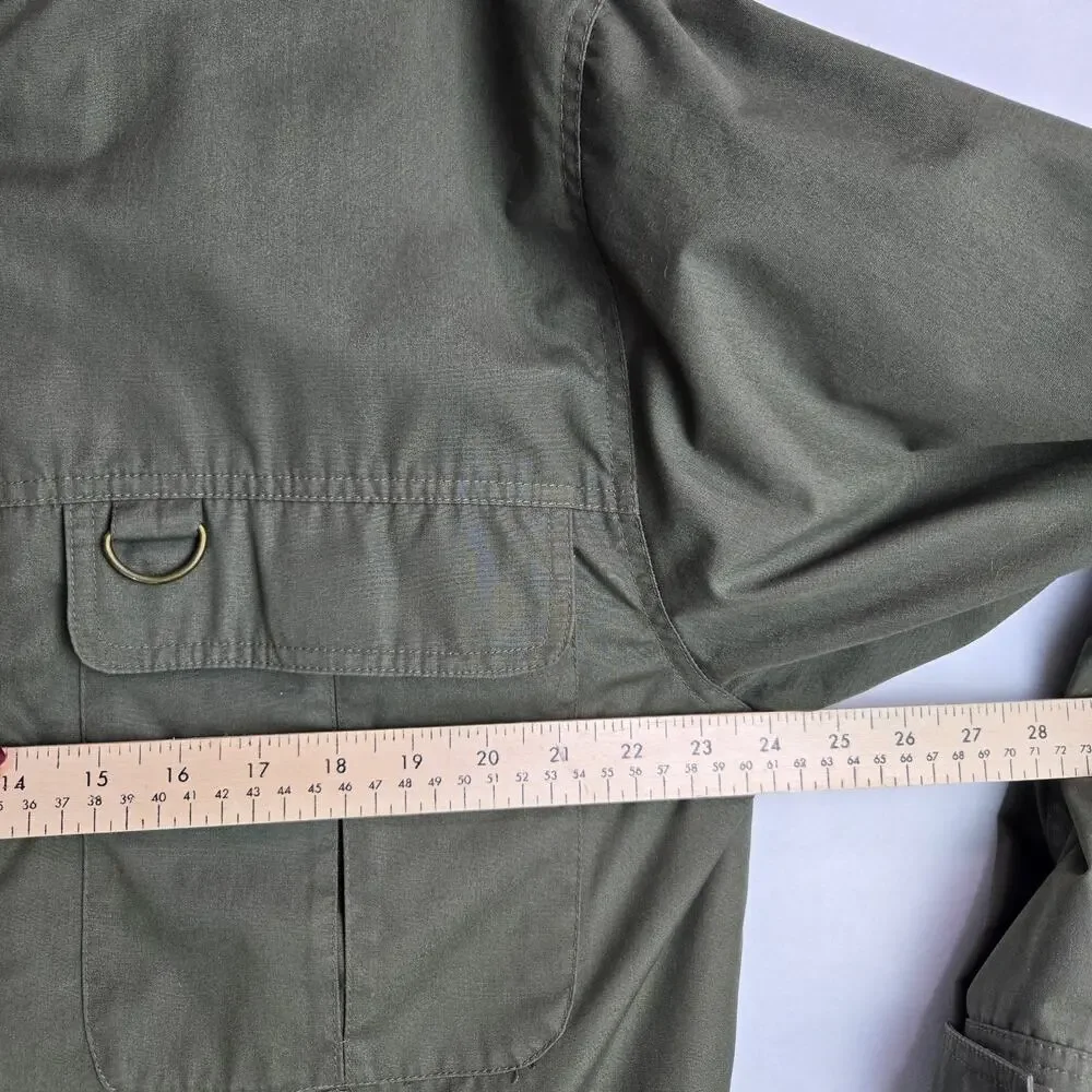Eddie Bauer VTG Jacket Khaki Green Wool lined  Hunting Men's Large - Picture 10 of 11